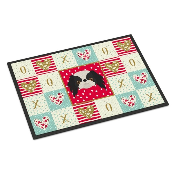 Carolines Treasures 18 x 27 in. Japanese Chin Love Indoor or Outdoor Mat CK5209MAT - main